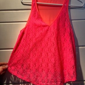 Hot pink Hollister tank